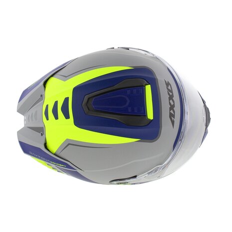 Axxis Hawk SV Evo Integraal helm Daytona C2 mat grijs blauw geel