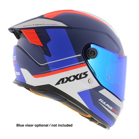 Axxis Hawk SV Evo Integraal helm Daytona mat blauw