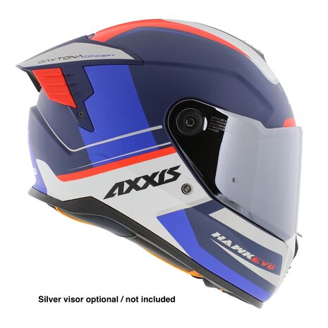 Axxis Hawk SV Evo Integraal helm Daytona mat blauw