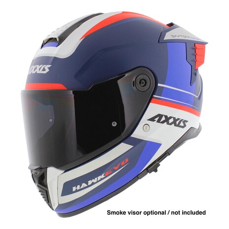 Axxis Hawk SV Evo Integraal helm Daytona mat blauw