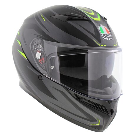 AGV K3 motorhelm Syth mat zwart fluo geel