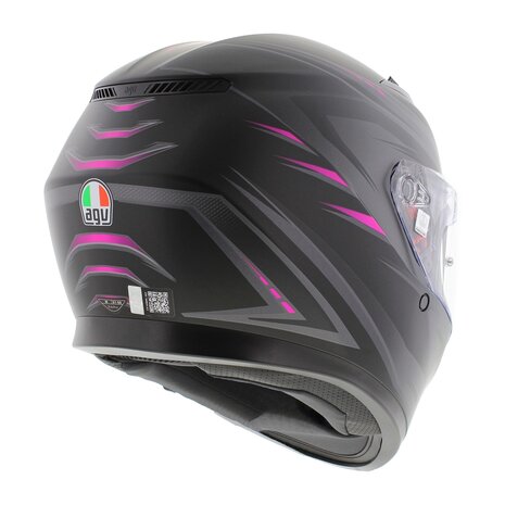 AGV K3 motorhelm Syth mat zwart roze