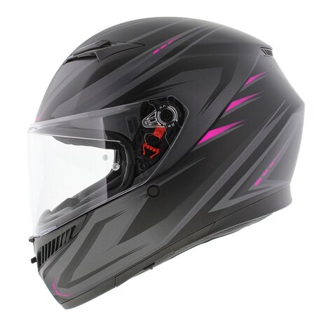 AGV K3 motorhelm Syth mat zwart roze