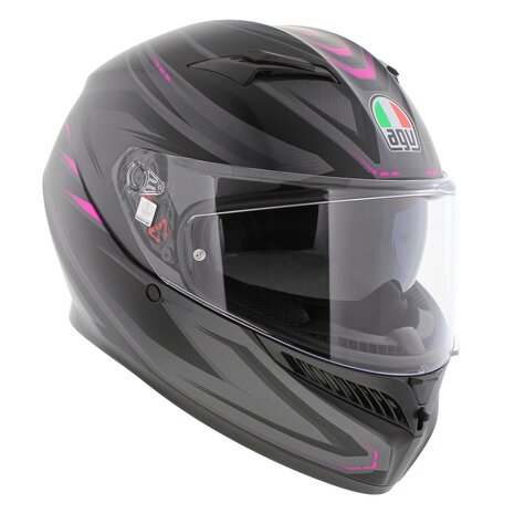 AGV K3 motorhelm Syth mat zwart roze