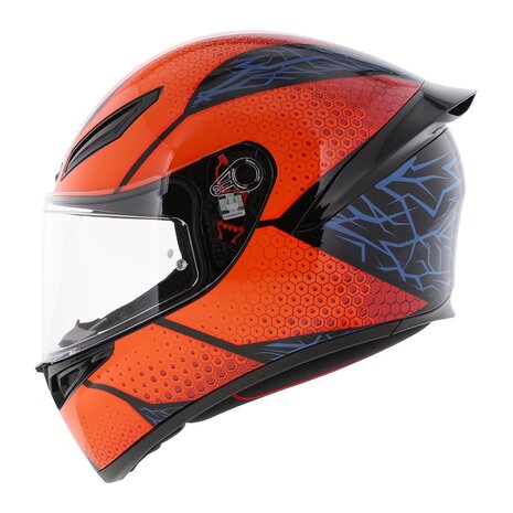 AGV K1 S Motorhelm Speedarmor glans oranje blauw