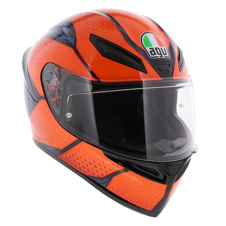 AGV K1 S Motorhelm Speedarmor glans oranje blauw