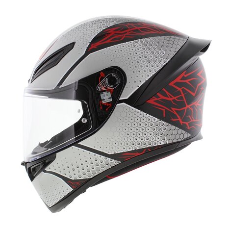 AGV K1 S Motorhelm Speedarmor mat grijs rood