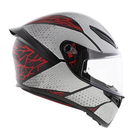 AGV K1 S Motorhelm Speedarmor mat grijs rood