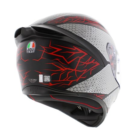 AGV K1 S Motorhelm Speedarmor mat grijs rood