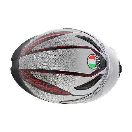 AGV K1 S Motorhelm Speedarmor mat grijs rood