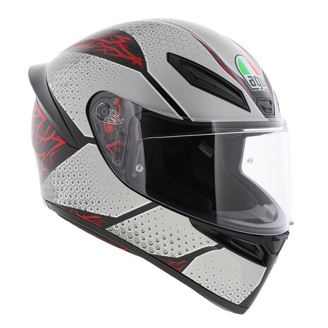 AGV K1 S Motorhelm Speedarmor mat grijs rood