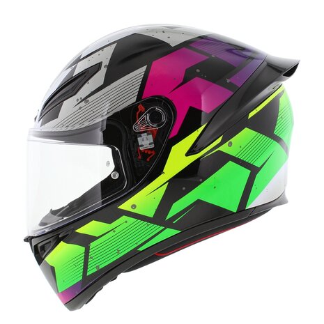 AGV K1 S Motorhelm Punkpulse glans zwart paars groen