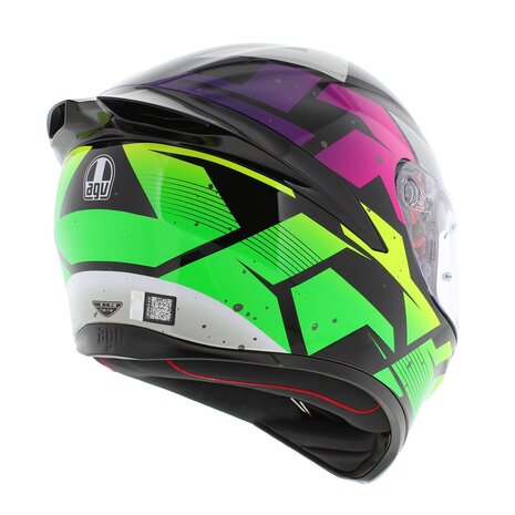 AGV K1 S Motorhelm Punkpulse glans zwart paars groen