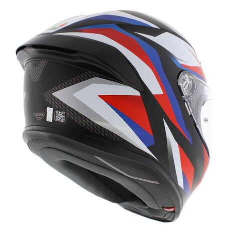 AGV K6 S Timewarp Motorhelm mat zwart rood blauw