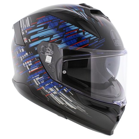 AGV K7 motorhelm Genisys zwart blauw grijs