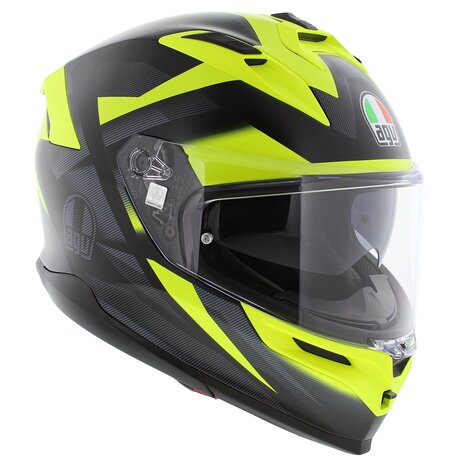 AGV K7 motorhelm Glimpse mat zwart fluo geel