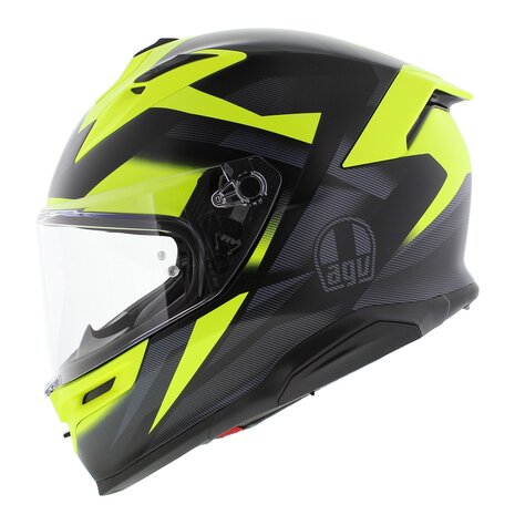 AGV K7 motorhelm Glimpse mat zwart fluo geel