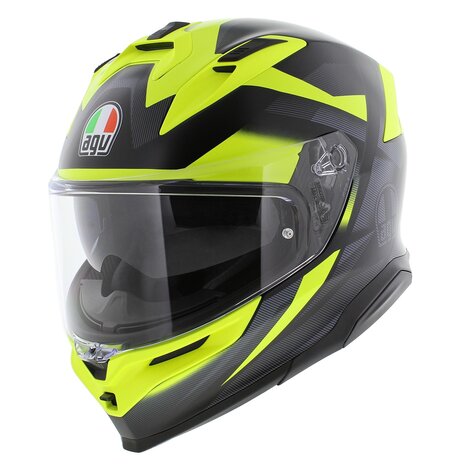 AGV K7 motorhelm Glimpse mat zwart fluo geel