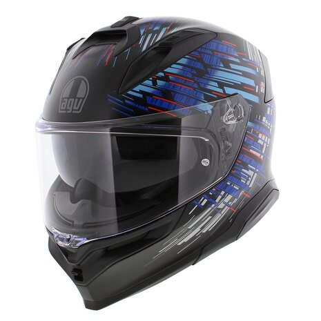 AGV K7 motorhelm Genisys zwart blauw grijs