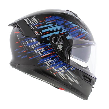 AGV K7 motorhelm Genisys zwart blauw grijs