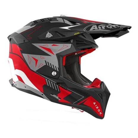 Airoh Helm Aviator 3 AMS&sup2; Spin mat rood zwart