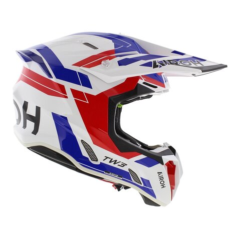 Airoh Twist 3.0 crosshelm Dynasty glans wit blauw rood