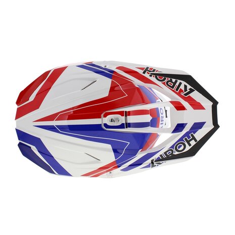 Airoh Twist 3.0 crosshelm Dynasty glans wit blauw rood