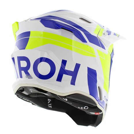 Airoh Twist 3.0 crosshelm Dynasty wit blauw geel