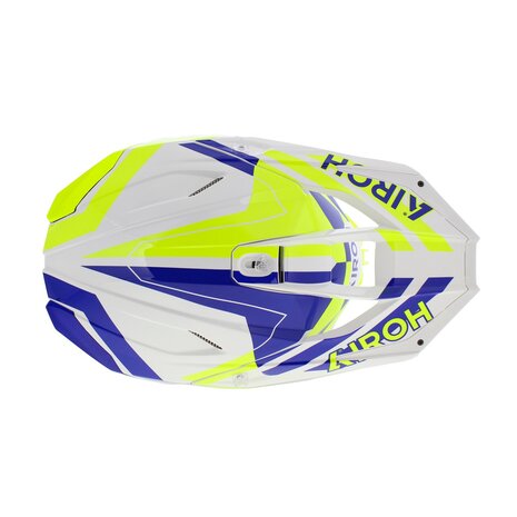 Airoh Twist 3.0 crosshelm Dynasty wit blauw geel