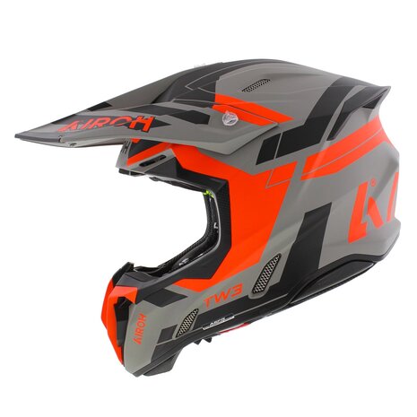 Airoh Twist 3.0 crosshelm Dynasty zwart grijs oranje