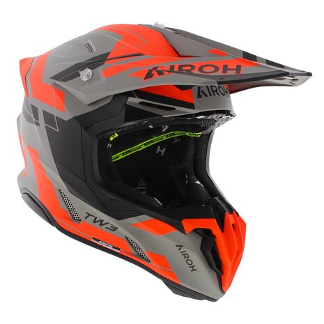 Airoh Twist 3.0 crosshelm Dynasty zwart grijs oranje