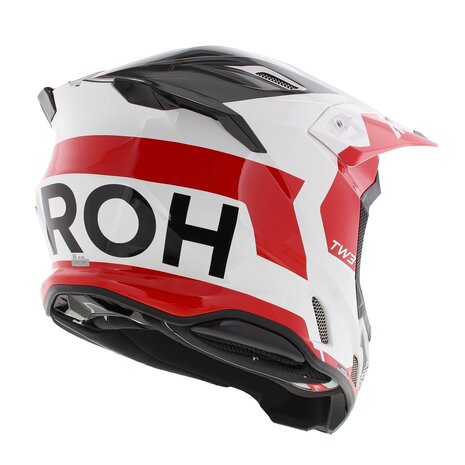 Airoh Twist 3.0 crosshelm Fancy glans zwart wit rood
