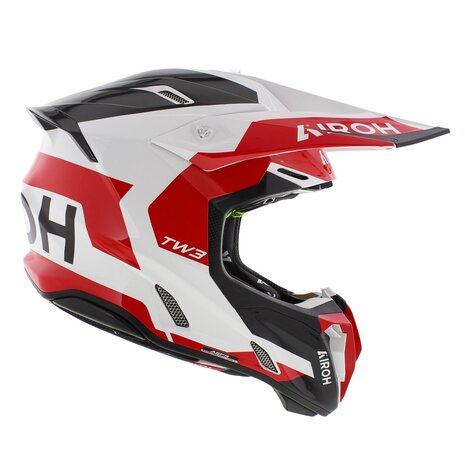Airoh Twist 3.0 crosshelm Fancy glans zwart wit rood
