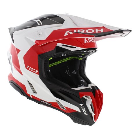 Airoh Twist 3.0 crosshelm Fancy glans zwart wit rood