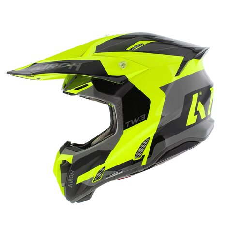 Airoh Twist 3.0 crosshelm Fancy glans zwart geel