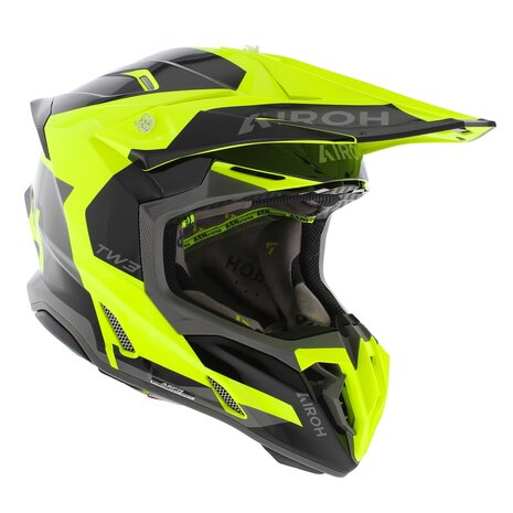 Airoh Twist 3.0 crosshelm Fancy glans zwart geel
