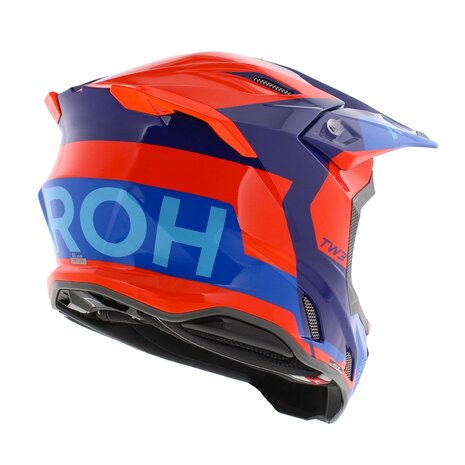 Airoh Twist 3.0 crosshelm Fancy glans oranje rood blauw
