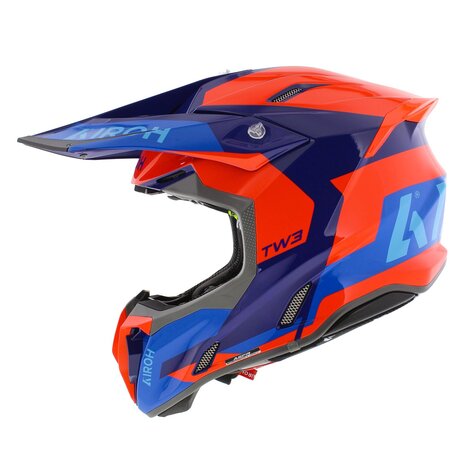 Airoh Twist 3.0 crosshelm Fancy glans oranje rood blauw