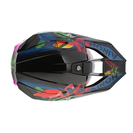 Airoh Twist 3.0 crosshelm Amazonia glans zwart blauw groen