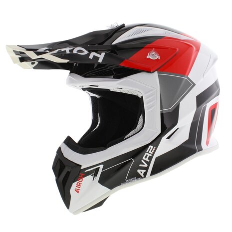 Airoh Aviator Ace 2 crosshelm Shield - zwart wit rood