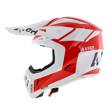 Airoh Aviator Ace 2 crosshelm Iron glans wit rood
