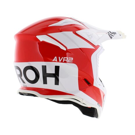 Airoh Aviator Ace 2 crosshelm Iron glans wit rood