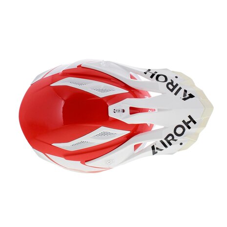 Airoh Aviator Ace 2 crosshelm Iron glans wit rood