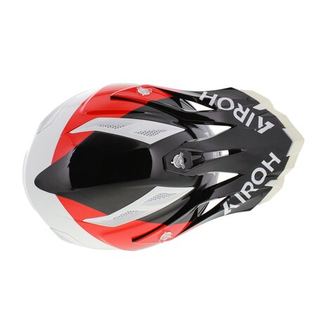 Airoh Aviator Ace 2 crosshelm Shield glans zwart wit rood