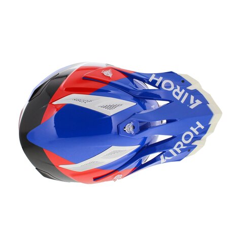 Airoh Aviator Ace 2 crosshelm Shield glans blauw wit rood