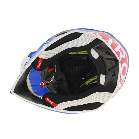 Airoh Aviator Ace 2 crosshelm Shield glans blauw wit rood