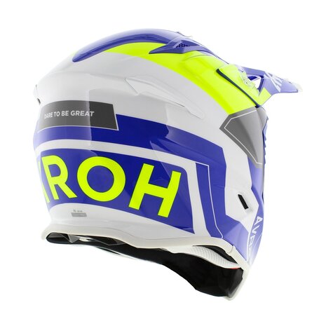 Airoh Aviator Ace 2 crosshelm Shield glans blauw wit geel