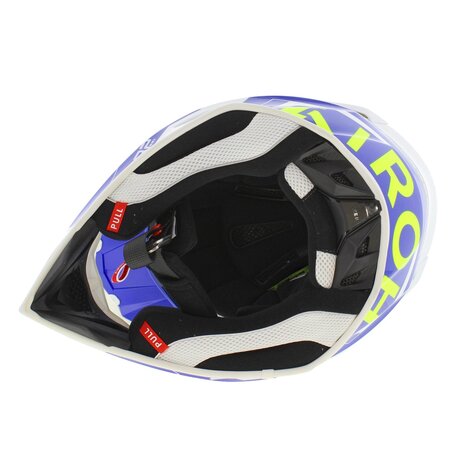 Airoh Aviator Ace 2 crosshelm Shield glans blauw wit geel