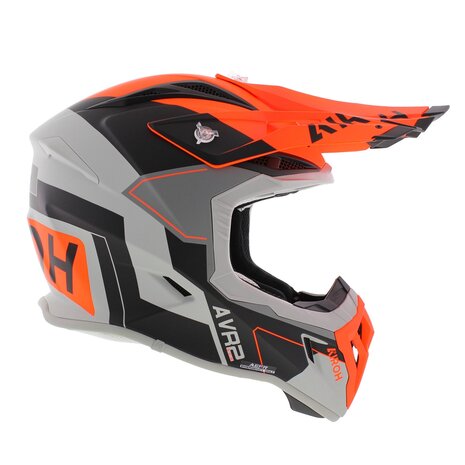 Airoh Aviator Ace 2 crosshelm Shield mat zwart grijs oranje