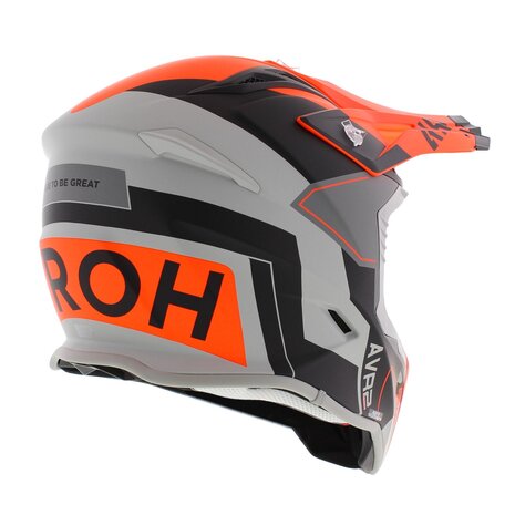 Airoh Aviator Ace 2 crosshelm Shield mat zwart grijs oranje